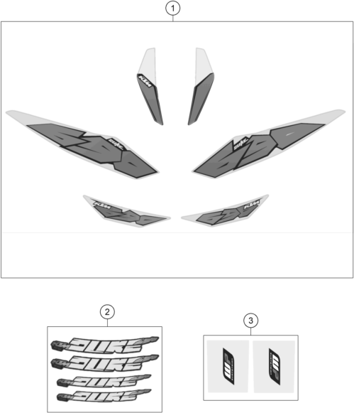 Sprängskiss: Decal – KTM 690 DUKE WHITE ABS 2015