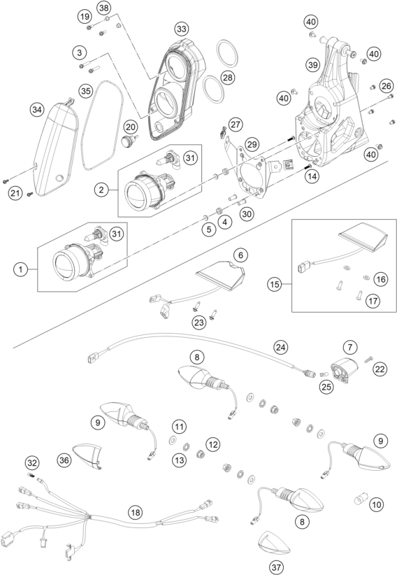 Sprängskiss: Lighting System – KTM 450 RALLY FACTORY REPLICA 2015