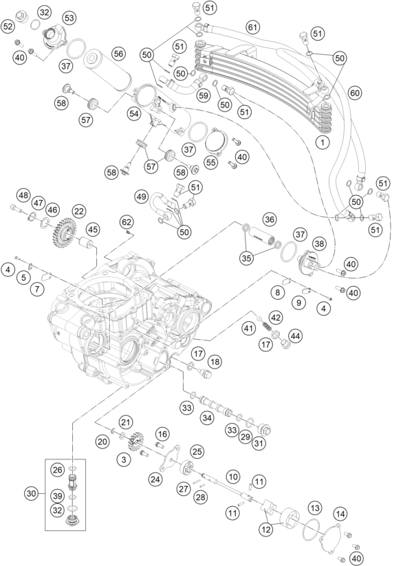 Sprängskiss: Lubricating System – KTM 450 RALLY FACTORY REPLICA 2015