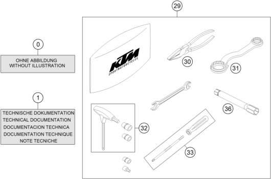 Sprängskiss: Accessory Pack – KTM 690 ENDURO R ABS 2016