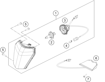 Sprängskiss: Lighting System – KTM 350 XCF-W 2016