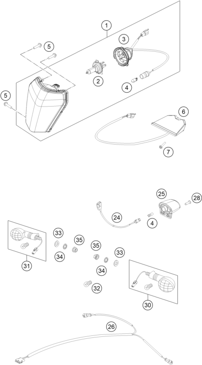 Sprängskiss: Lighting System – KTM 250 EXC-F CKD 2016