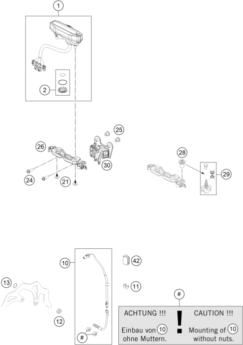 Sprängskiss: Instruments / Lock System – KTM 350 XCF-W SIX DAYS 2015