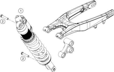 Sprängskiss: Shock Absorber – KTM 450 XC- F 2015