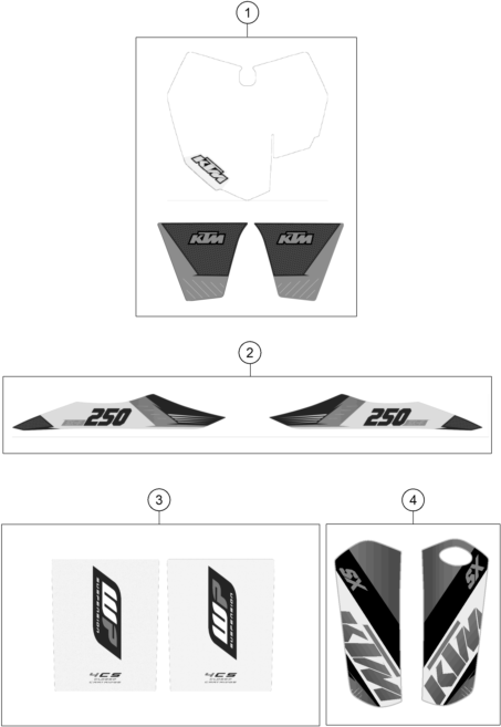 Sprängskiss: Decal – KTM 250 SX-F 2015