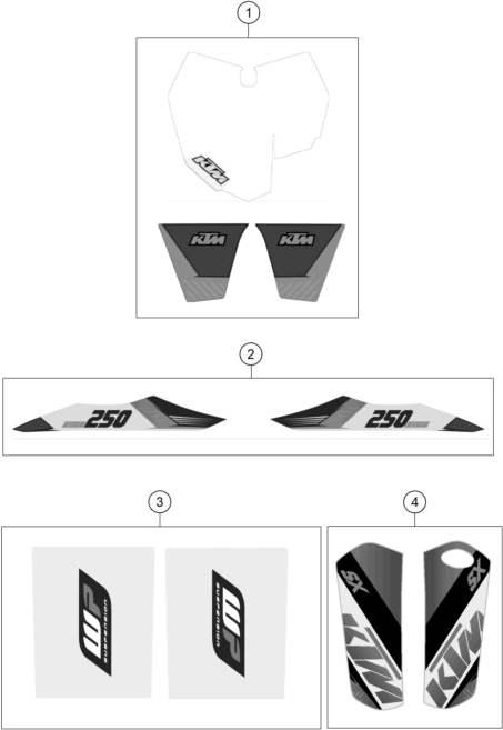 Sprängskiss: Decal – KTM 250 SX-F 2015
