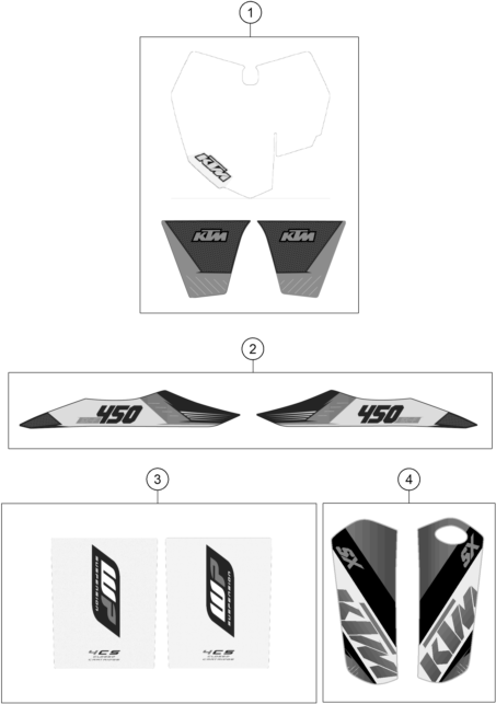 Sprängskiss: Decal – KTM 450 SX-F 2015