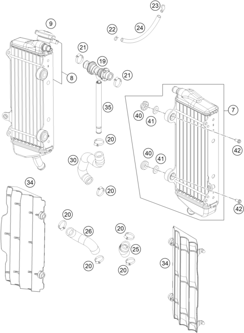 Sprängskiss: Cooling System – KTM 450 XC- F 2015