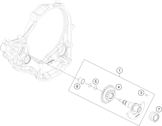 Sprängskiss: Balancer Shaft – KTM 350 SX-F 2016