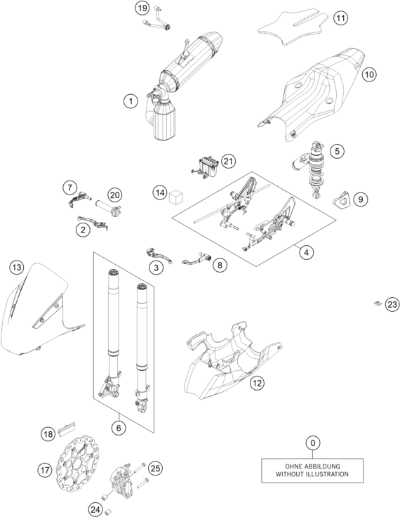 Sprängskiss: Conversion Kit – KTM RC 390 ADAC CUP 2015