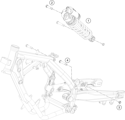 Sprängskiss: Shock Absorber – KTM 65 SX 2022