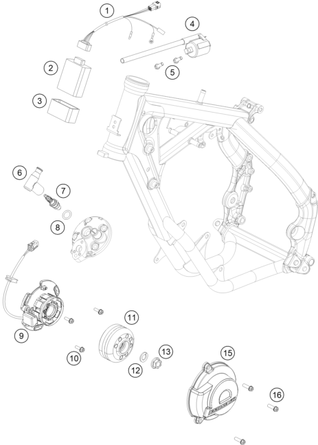 Sprängskiss: Ignition System – KTM 65 SX 2019