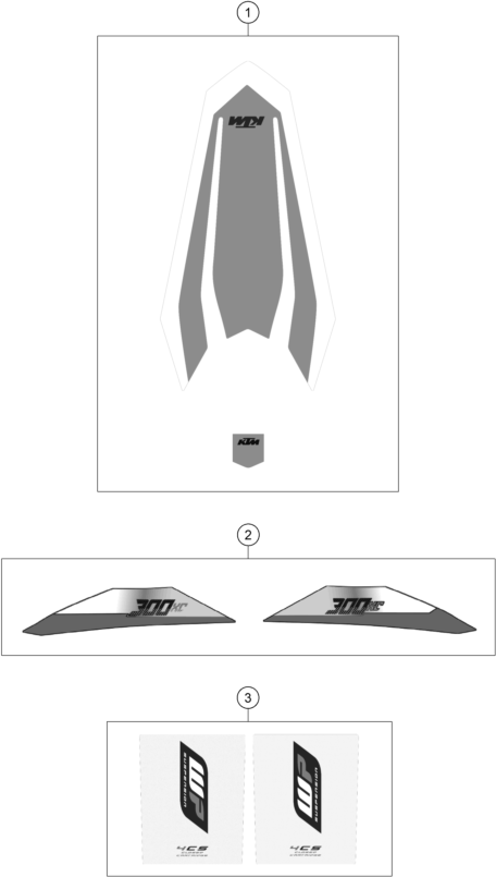 Sprängskiss: Decal – KTM 300 XC 2016