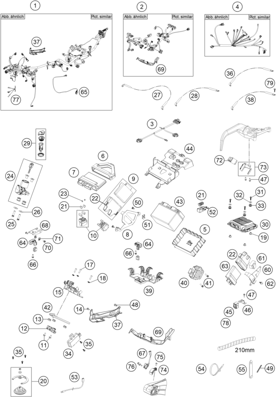 Sprängskiss: Wiring Harness – KTM 1290 SUPER ADVENTURE WH ABS 16