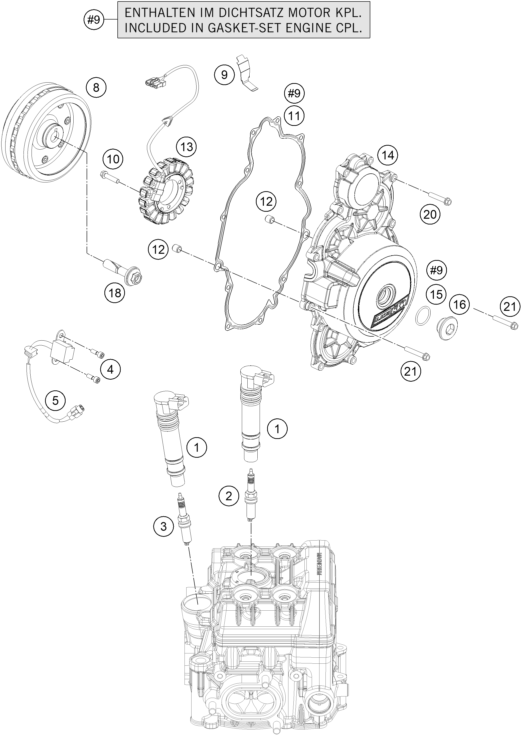 Sprängskiss: Ignition System – KTM 1290 Super Adventure T 2017