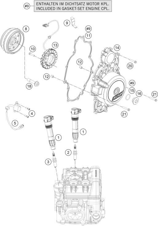 Sprängskiss: Ignition System – KTM 1290 SUPERDUKE R S.E. ABS 16