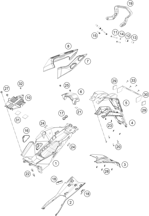 Sprängskiss: Trim Rear – KTM 1290 SUPER DUKE GT OR. ABS 16