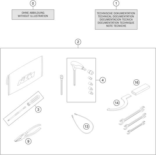 Sprängskiss: Accessory Pack – KTM 1290 SUPER DUKE GT OR. ABS 16