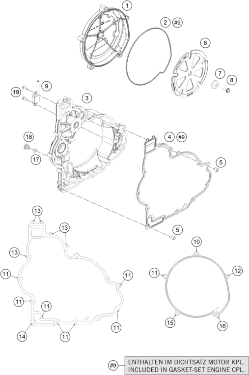 Sprängskiss: Clutch Cover – KTM 1290 SUPER ADV. S BLACK 17