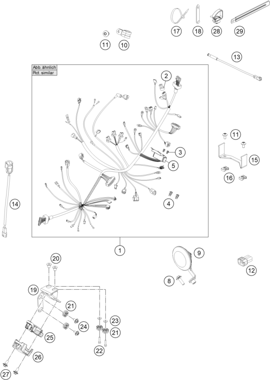 Sprängskiss: Wiring Harness – KTM 690 DUKE R ABS 2016