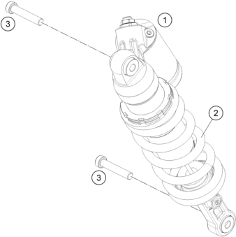 Sprängskiss: Shock Absorber – KTM 690 DUKE R ABS 2016