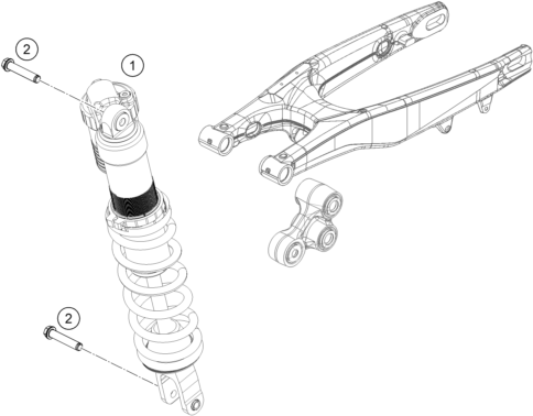 Sprängskiss: Shock Absorber – KTM 250 XC-F 2018