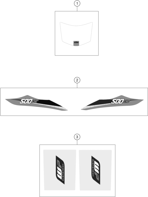 Sprängskiss: Decal – KTM 500 EXC 2016