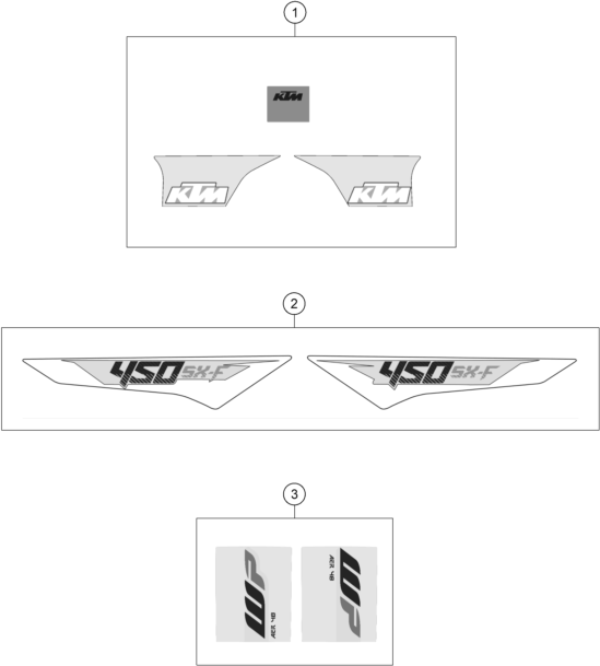 Sprängskiss: Decal – KTM 450 SX-F 2016