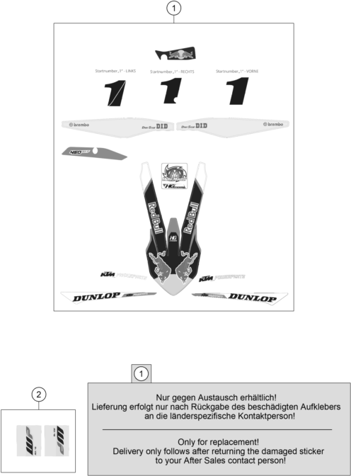 Sprängskiss: Decal – KTM 450 SX-F FACTORY EDITION 2016