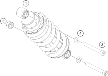 Sprängskiss: Shock Absorber – KTM RC 200, white w/o ABS - CKD 2018