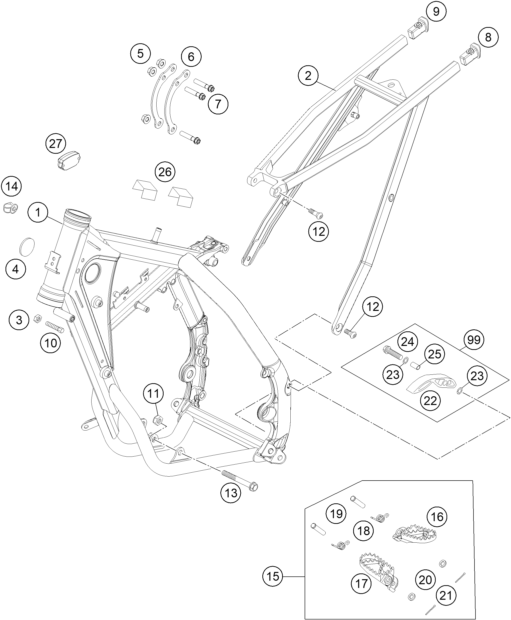 Sprängskiss: Frame – KTM 85 SX 17/14 2017