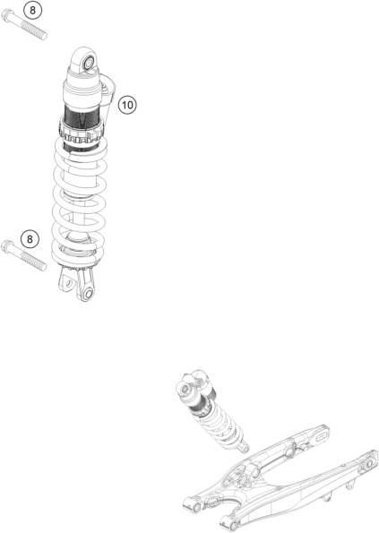 Sprängskiss: Shock Absorber – KTM 150 XC-W 2017