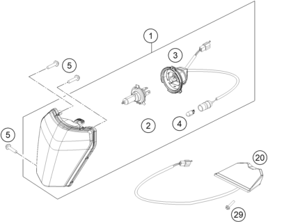 Sprängskiss: Lighting System – KTM 150 XC-W 2017