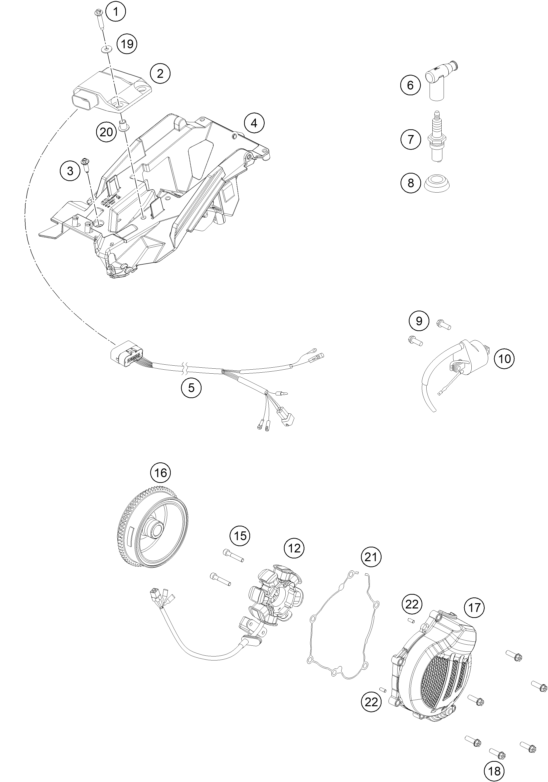 Sprängskiss: Ignition System – KTM 125 XC-W 2017