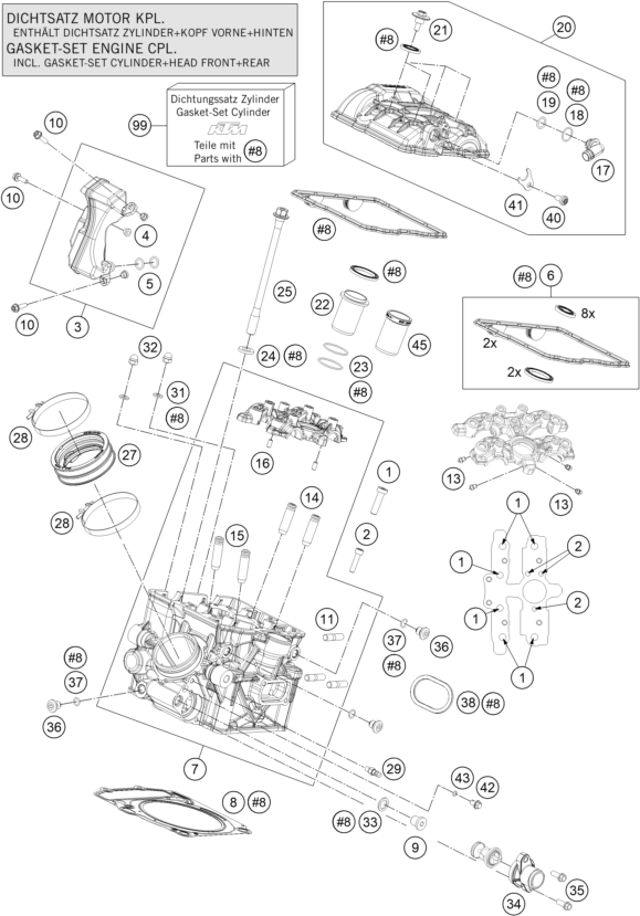Sprängskiss: Cylinder Head Rear – KTM 1290 SUPER ADV. S BLACK 17