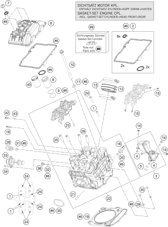 Sprängskiss: Cylinder Head Front – KTM 1290 SUPER ADV. S BLACK 17
