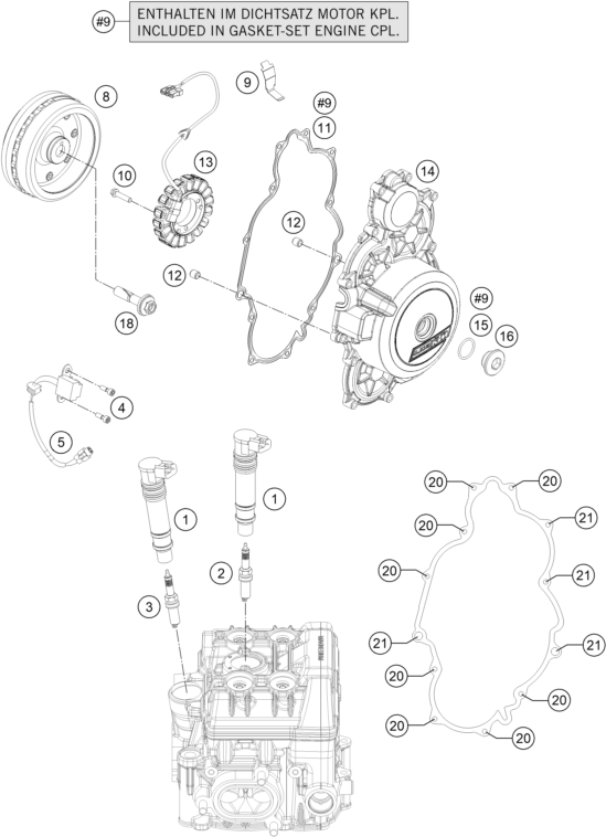 Sprängskiss: Ignition System – KTM 1290 SUPER ADVENTURE T 2017