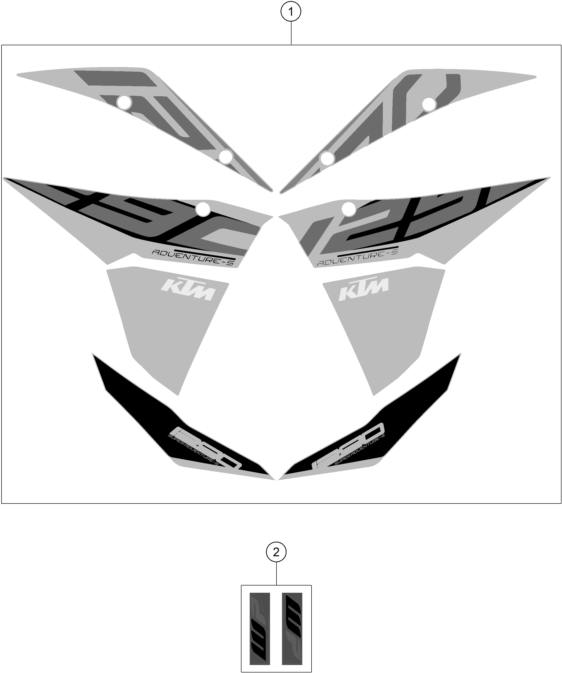 Sprängskiss: Decal – KTM 1290 SUPER ADV. S BLACK 17