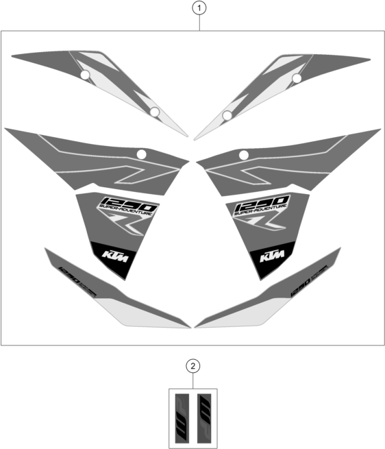 Sprängskiss: Decal – KTM 1290 SUPER ADVENTURE R 2017