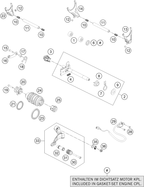 Sprängskiss: Shifting Mechanism – KTM 1290 SUPER ADV. S BLACK 17