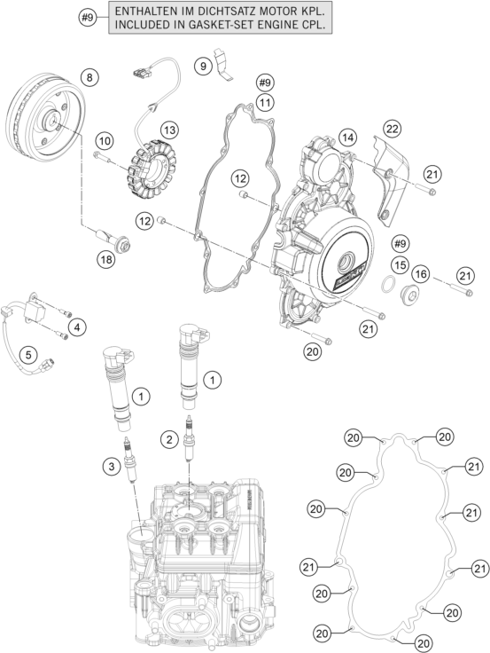 Sprängskiss: Ignition System – KTM 1290 SUPER ADV. S BLACK 17