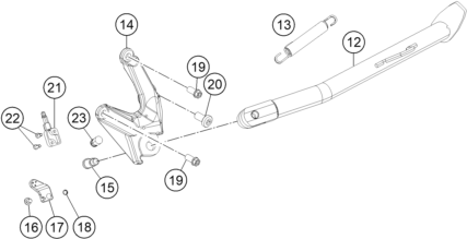 Sprängskiss: Side / Center Stand – KTM 1090 Adventure R 2018