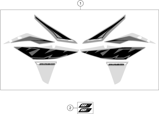Sprängskiss: Decal – KTM 1090 Adventure S 2019