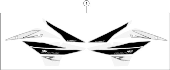 Sprängskiss: Decal – KTM 1090 Adventure R 2018