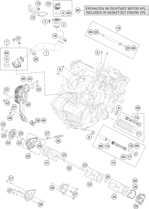 Sprängskiss: Lubricating System – KTM 1090 Adventure R 2018