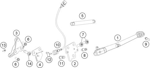 Sprängskiss: Side / Center Stand – KTM 1290 SUPERDUKE R BLACK 17