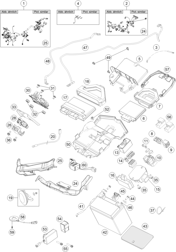 Sprängskiss: Wiring Harness – KTM 1290 Super Duke R, black 2018