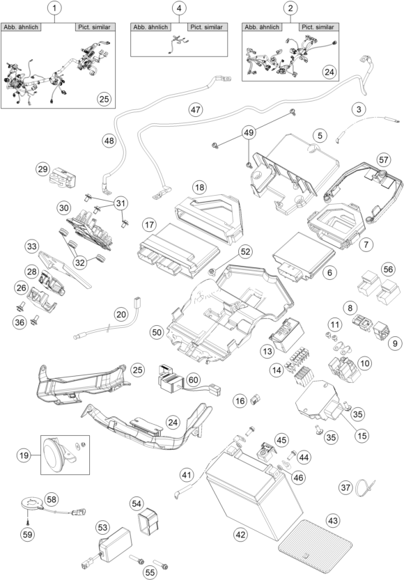Sprängskiss: Wiring Harness – KTM 1290 SUPERDUKE R WHITE 17