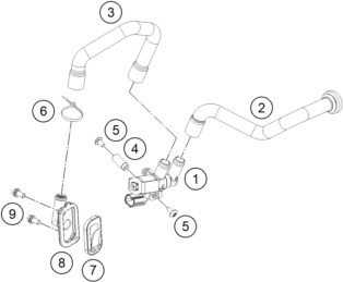Sprängskiss: Secondary Air System Sas – KTM 690 DUKE ORANGE 2017