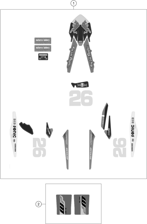 Sprängskiss: Decal – KTM 250 SX-F FACTORY EDITION 2017